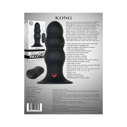 Evolved Kong Plug Anal Vibrante Control Remoto