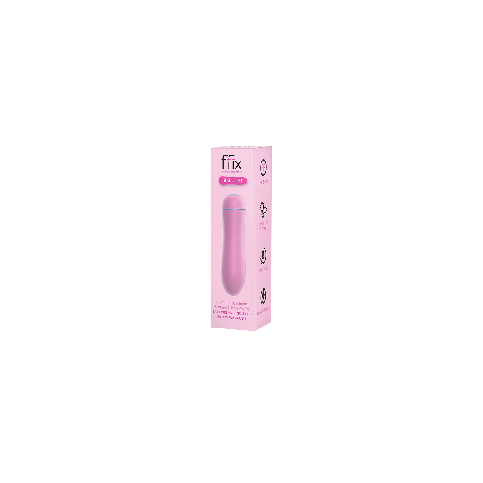 FemmeFunn Waterproof Bullet Vibrator Light Pink