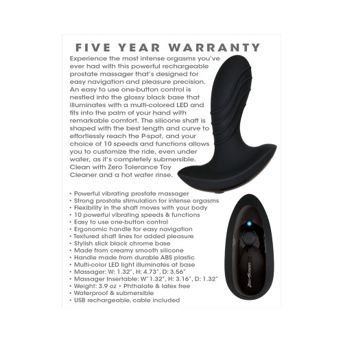 Zero Tolerance The Gentleman Rechargeable Prostate Massager