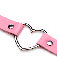 Collar Choker Chrome Heart Sweet Pink