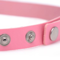 Collar Choker Chrome Heart Sweet Pink