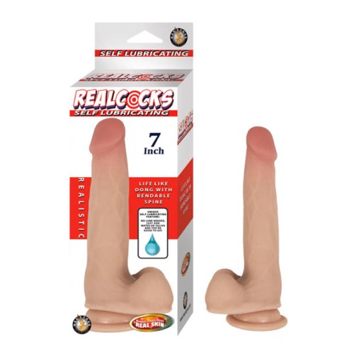 Dildo Realcocks Autodisolvente de 7 Pulgadas Vainilla