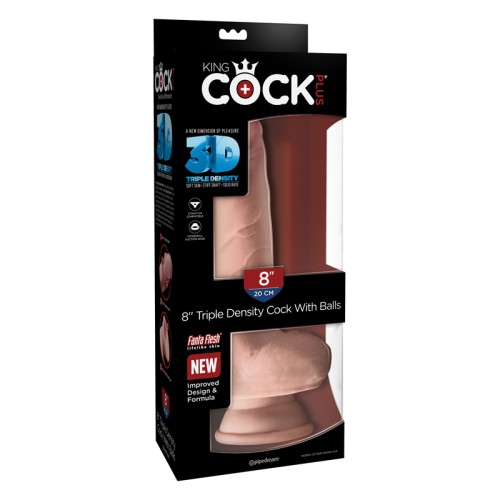 King Cock Plus 8 in. Dildo for Realistic Experiences