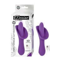 Devine Vibes Vibro Tongue Clit Hugger in Purple