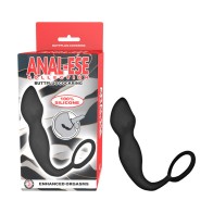 Anal-Ese Black Buttplug and Cockring for Enhanced Pleasure