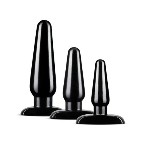 Anal Adventures Basic Plug Kit 3 Pieces Black