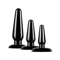 Kit de Tapones Anal Adventures de 3 Piezas Negro