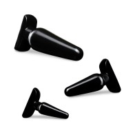 Anal Adventures Basic Plug Kit 3 Pieces Black