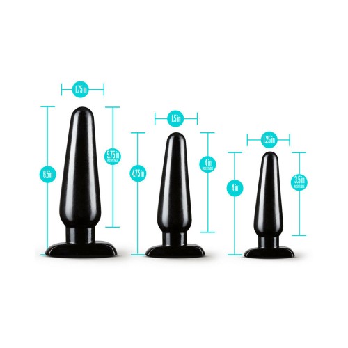 Anal Adventures Basic Plug Kit 3 Pieces Black