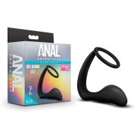 Anillo para el Pene y Plug Anal de Silicona Platinum Negro