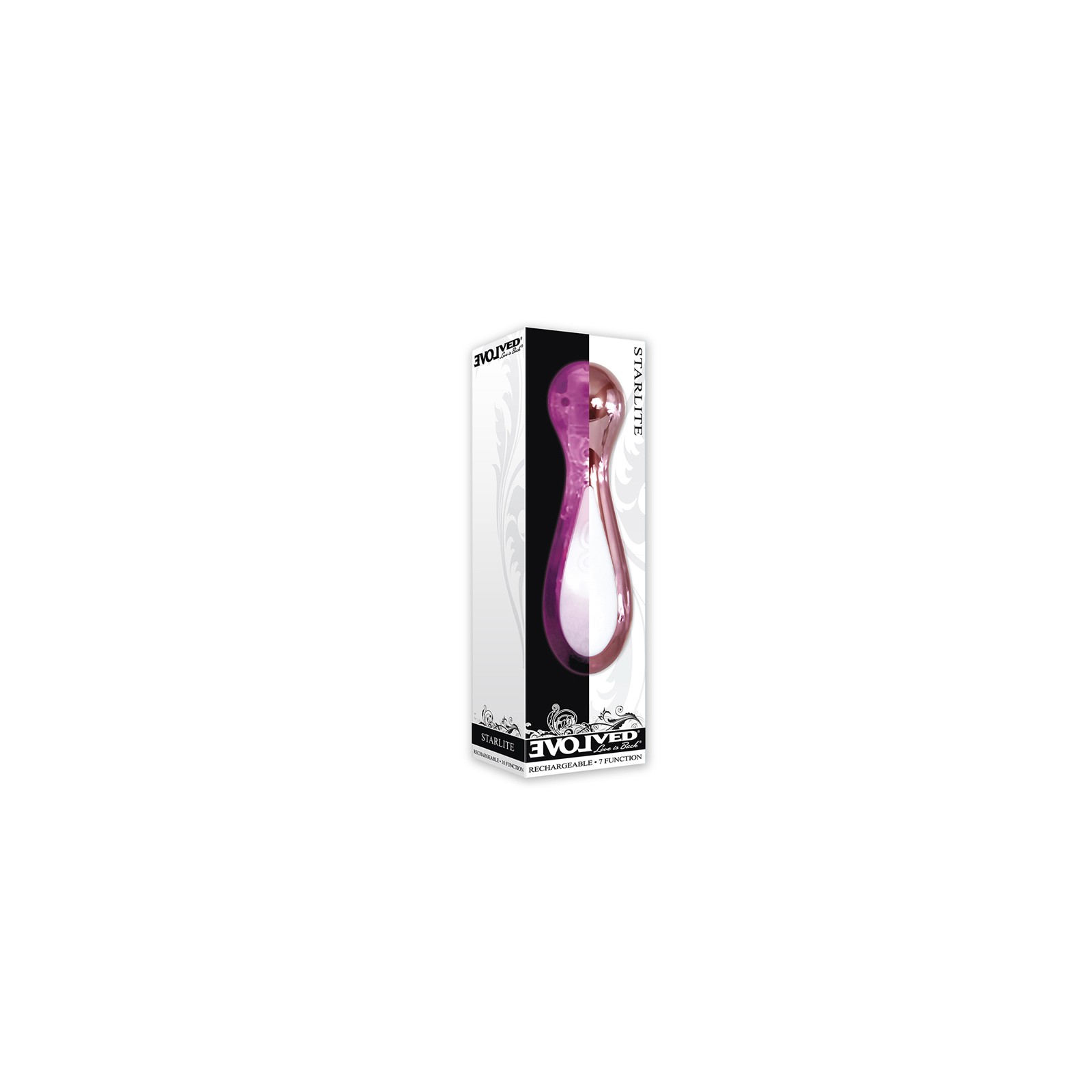 Evolved Starlite Light-Up Rechargeable Chrome Mini Vibrator Pink