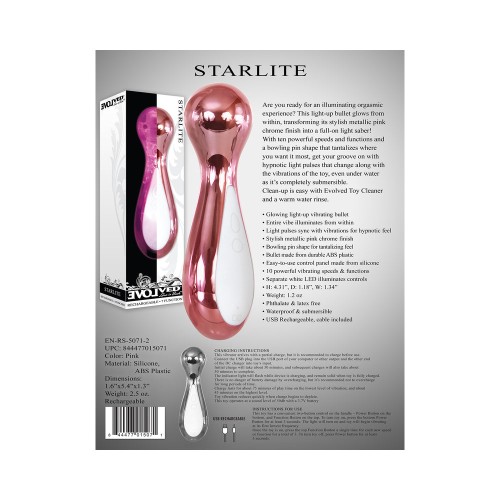 Mini Vibrador Recargable Evolved Starlite Iluminado Rosa