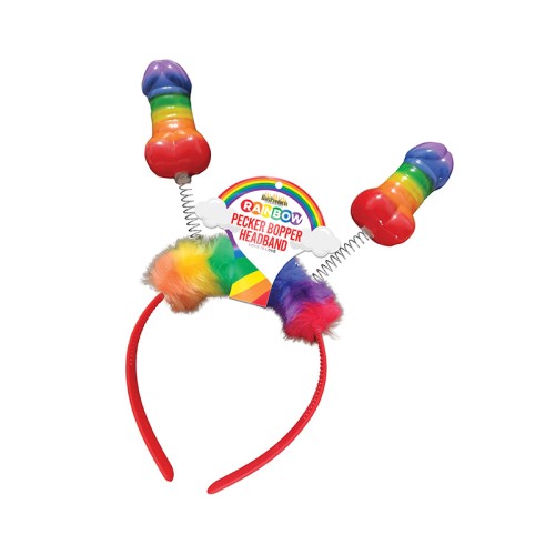 Rainbow Pecker Bopper Headband