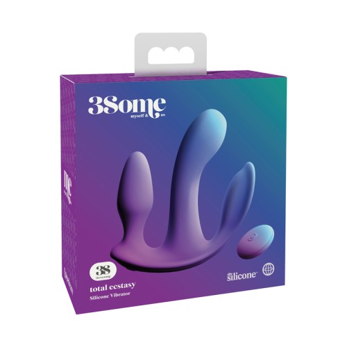 Pipedream 3Some Total Ecstasy Vibrador de Triple Estimulación Púrpura