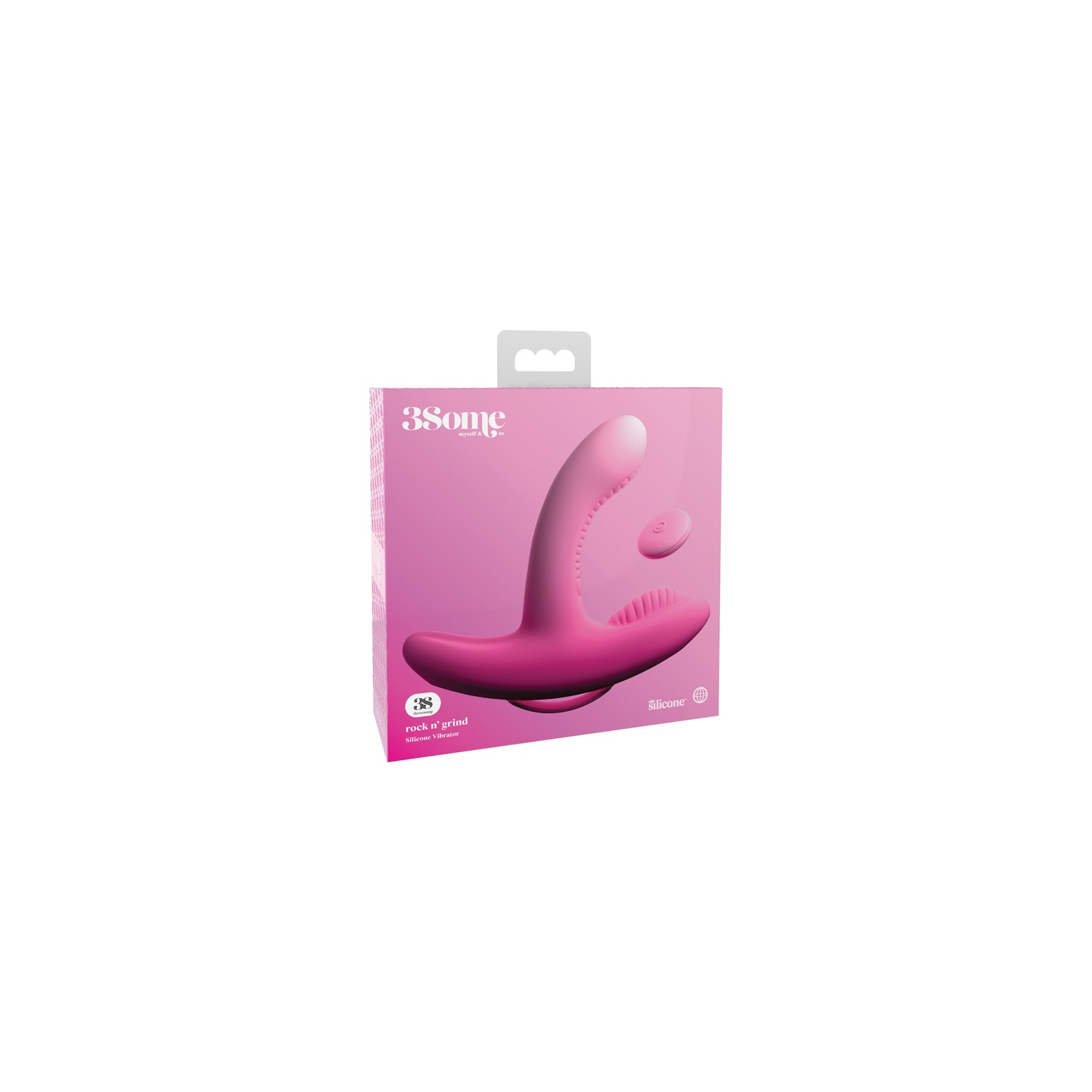 Pipedream Rock n' Grind Dual Stimulation Silicone Vibrator Pink