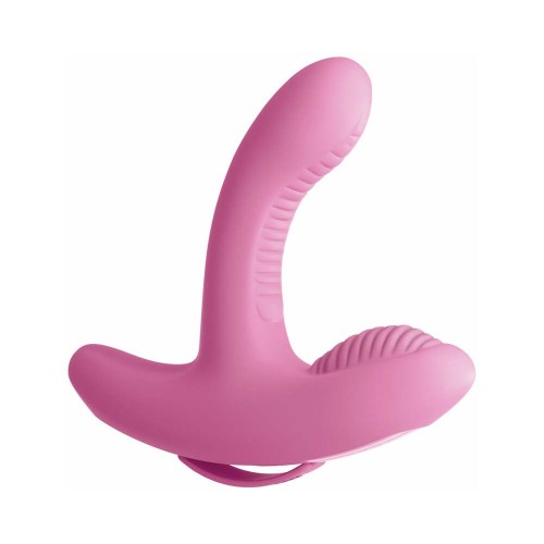 Pipedream Rock n' Grind Dual Stimulation Silicone Vibrator Pink