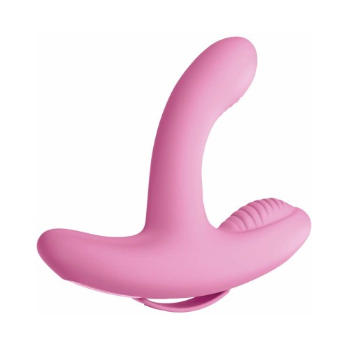 Pipedream Rock n' Grind Dual Stimulation Silicone Vibrator Pink