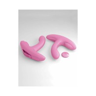 Pipedream Rock n' Grind Dual Stimulation Silicone Vibrator Pink