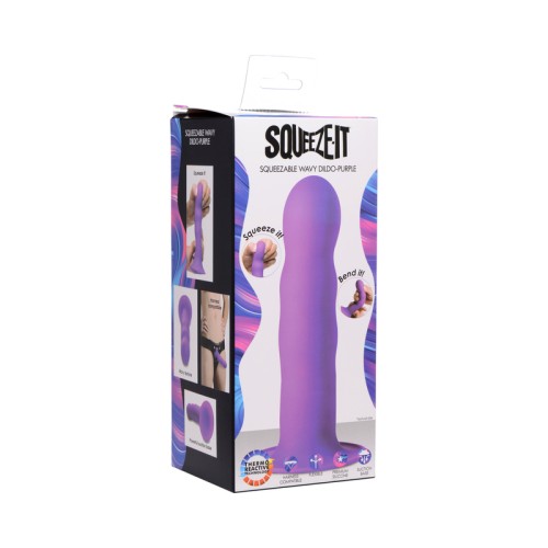 Squeezable Wavy Dildo - Flexible Fun