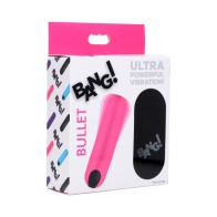 BANG! Bala Vibrante Rosa con Control Remoto Inalámbrico