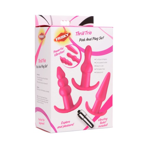 Conjunto de Plug Anal Thrill Trio Rosa