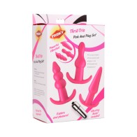 Conjunto de Plug Anal Thrill Trio Rosa