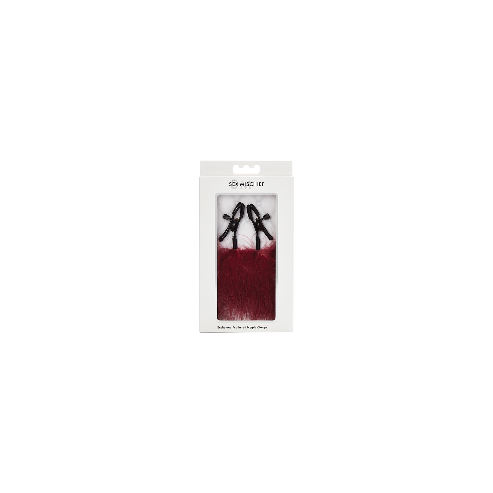 Pinzas para Pezones de Pluma Encantada Sportsheets Burgundy - Placer de Coqueteo