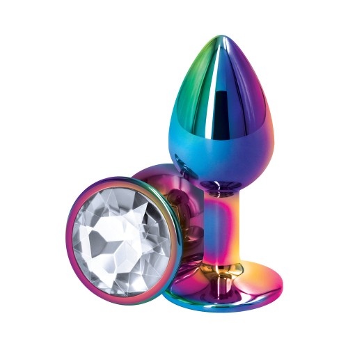 Small Multicolor Rear Assets Metal Anal Plug