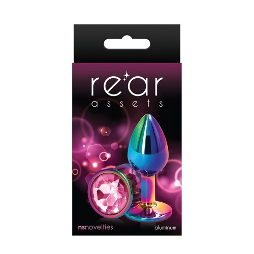 Small Multicolor Pink Metal Anal Plug