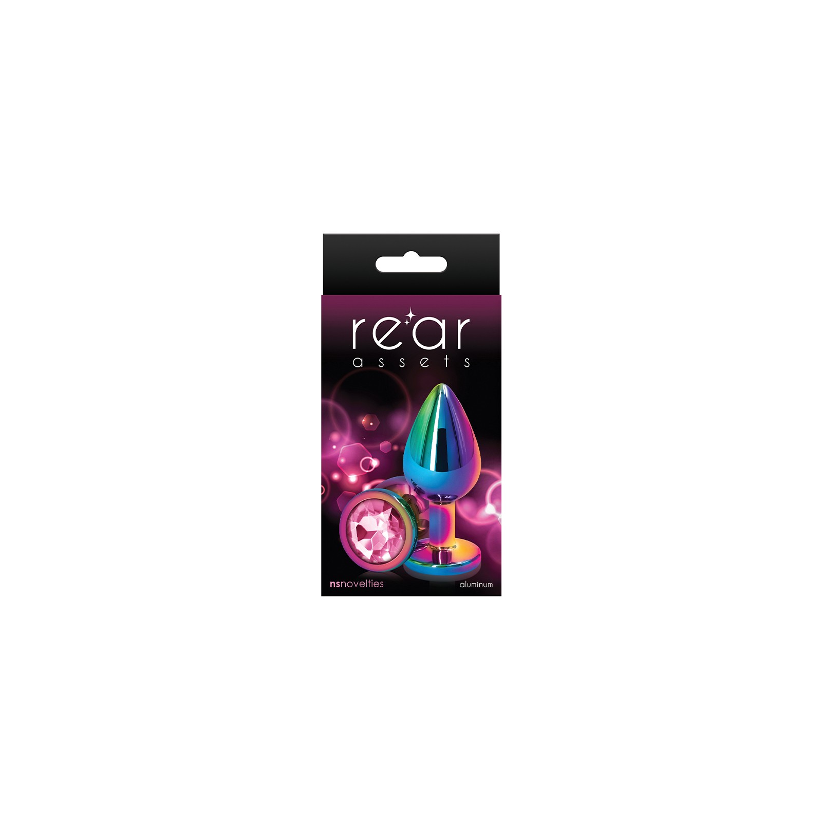 Medium Metal Anal Plug Multicolor Pink