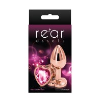 Rear Assets Rose Gold Heart Plug Small