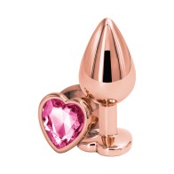 Rear Assets Plug Corazón Oro Rosa Medio Rosa