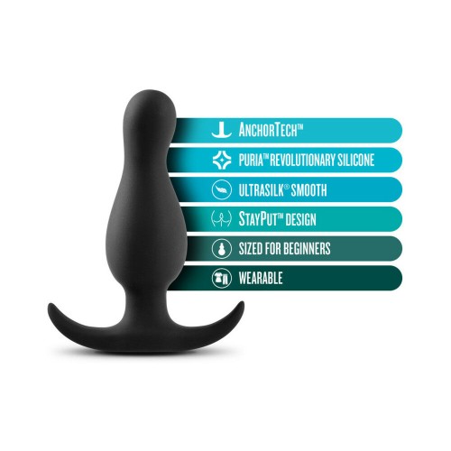 Anal Adventures Platinum Silicone Curve Plug for Prostate Play