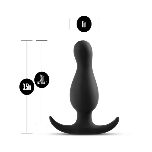 Anal Adventures Platinum Silicone Curve Plug for Prostate Play