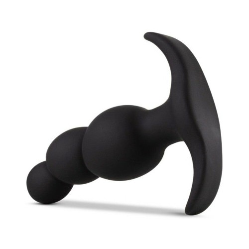 Anal Adventures Platinum Silicone Stacked Plug Black