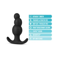 Anal Adventures Platinum Silicone Stacked Plug Black