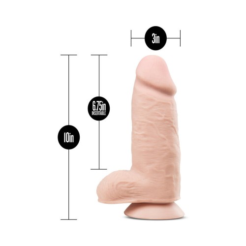 Au Naturel 10 in. Dual Density Dildo for Maximum Pleasure