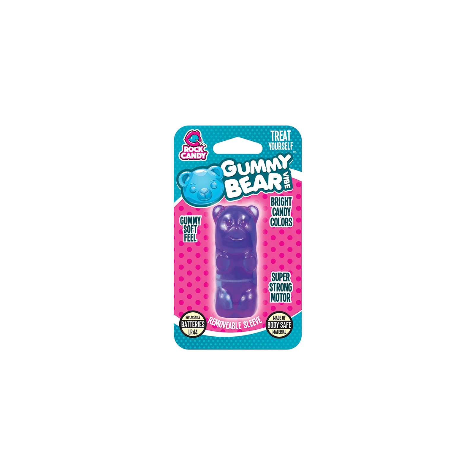 Vibrador Portátil Oso Gummy Púrpura