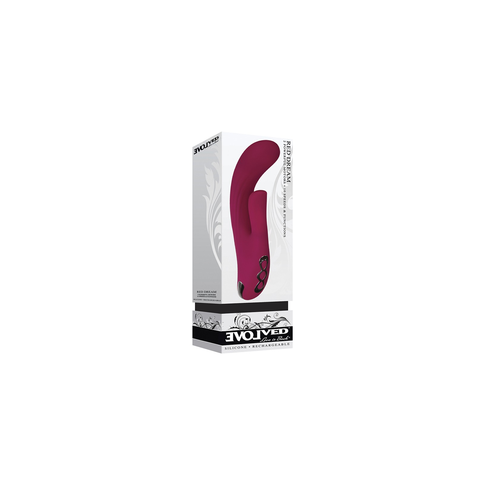 Evolved Red Dream Rechargeable Silicone Dual Stimulator