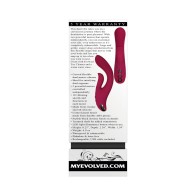 Evolved Red Dream Rechargeable Silicone Dual Stimulator