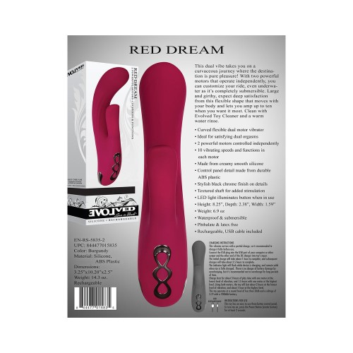 Evolved Red Dream Estimulador Doble de Silicona Recargable