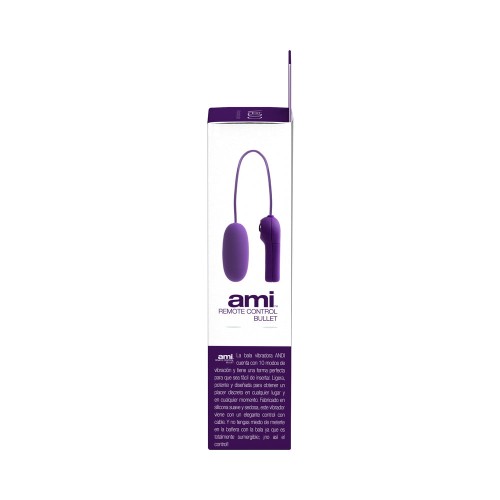 Bullet Vibrador Vedo AMI Morado Profundo con Control Remoto