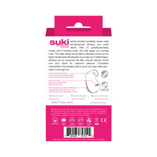 Suki Sonic Suction Rechargeable Vibrator - 10 Modes of Pleasure