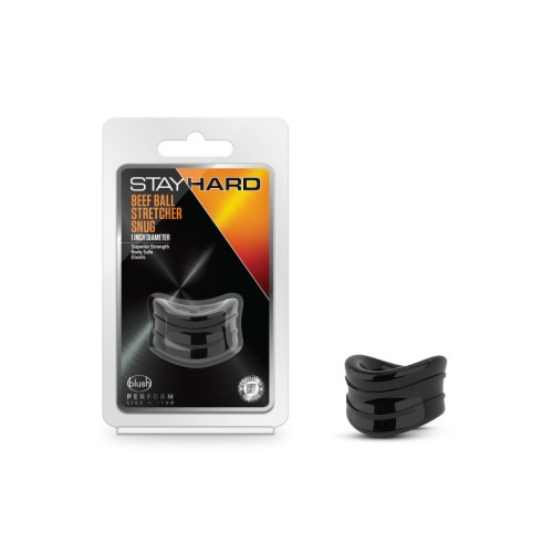 Stay Hard Beef Ball Stretcher 1 Inch Black