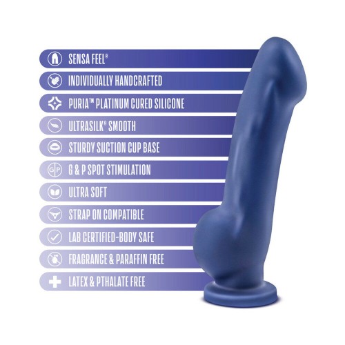 Avant D8 Ergo 7.5 in. Dual Density Silicone Dildo Indigo