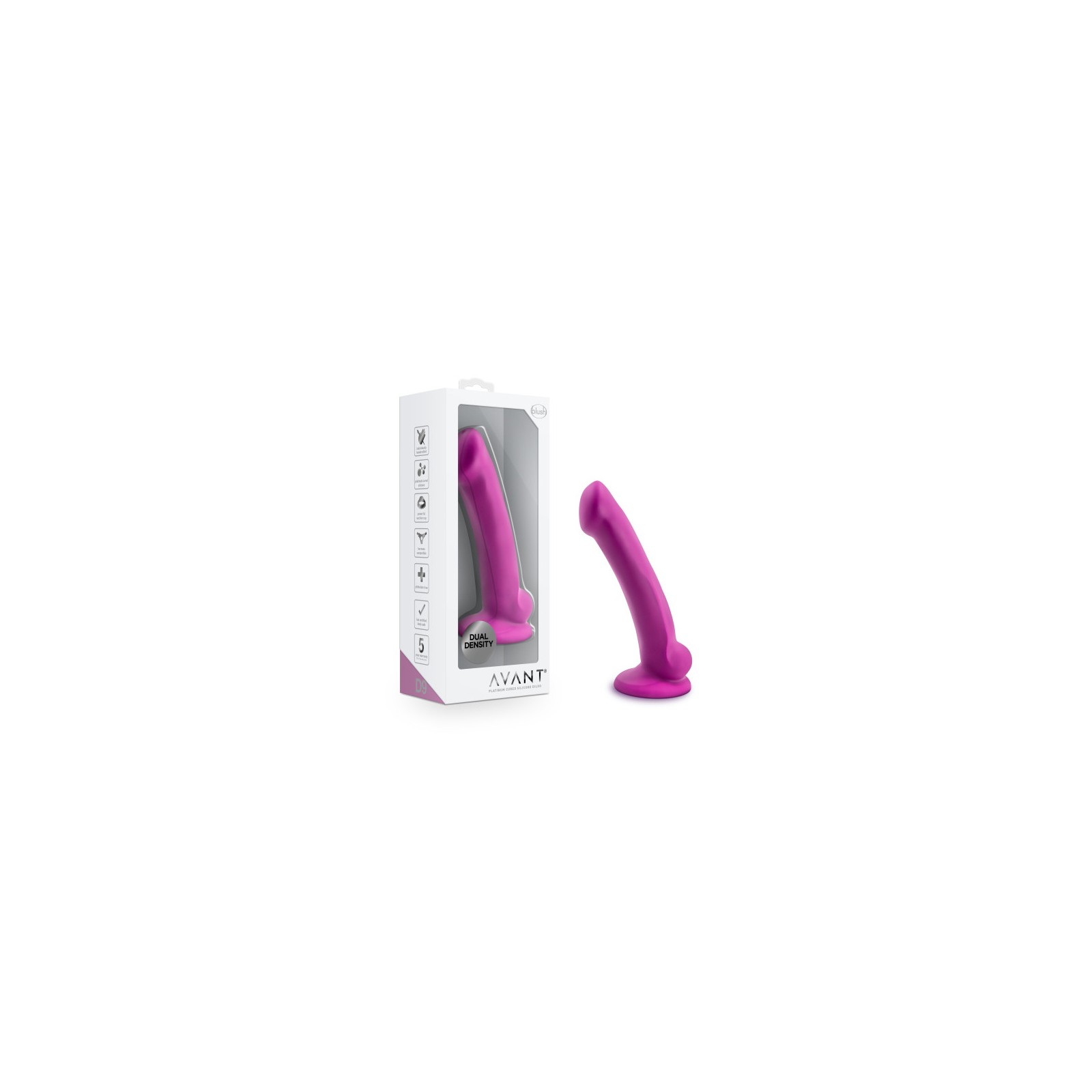 Dildo Mini D9 Ergo de Doble Densidad Violeta