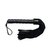 Flogger de Suede Corto con Mango de Cuero - NEGRO