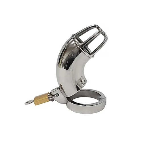 Stainless Steel Chastity Cage with Lock for Ultimate Control