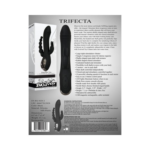 Vibrador Rabbit Trifecta Recargable Evolved