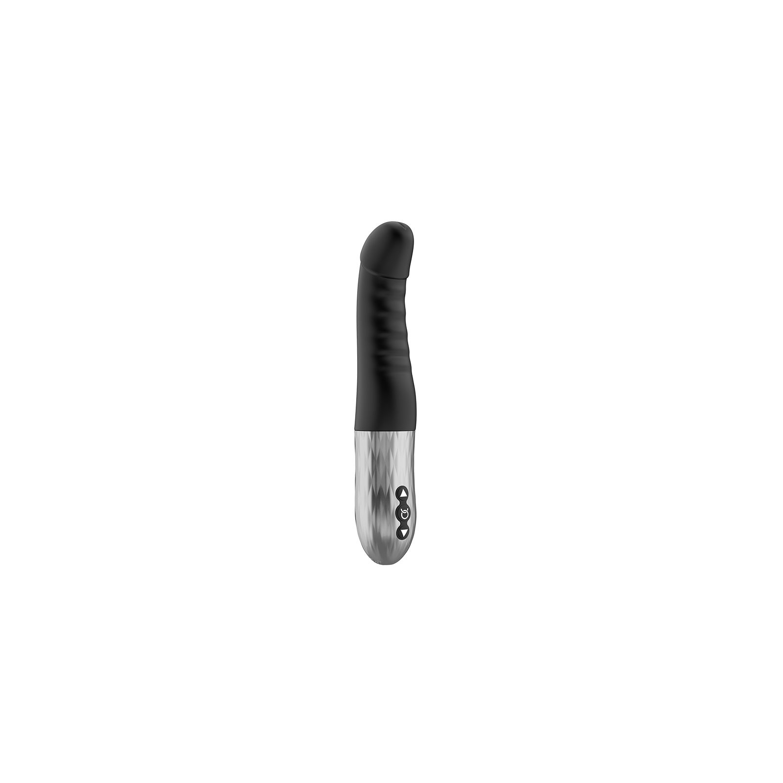 Forto Rechargeable Silicone Thrusting G-Spot Vibrator Black